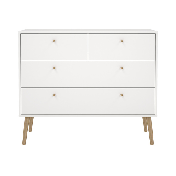 Komoda z szufladami biała mat 99 cm Bodo