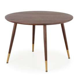 Stół Domenico 110 x 76 cm, orzechowy, detale złote