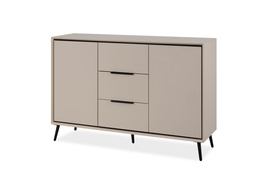 Komoda z szufladami i drzwiami capuccino mat 135 cm Arona