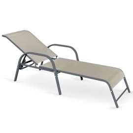 Leżak ogrodowy siatka szary Mosler