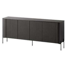 Komoda z drzwiami czarna mat 190 cm Aria