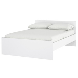 Łóżko dwuosobowe białe 140x190 cm Naia
