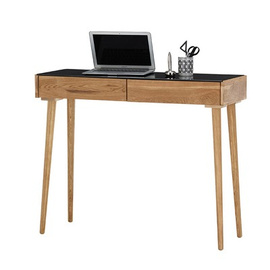 Konsola z szufladami dąb / czarna 100 cm Lars