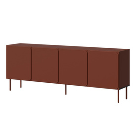 Komoda z drzwiami pomarańczowa mat 200 cm Verno