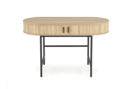 Biurko z drzwiami naturalne / czarne mat 120 cm B51