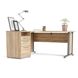 Biurko z kontenerkiem dąb sonoma mat 159 cm Prima