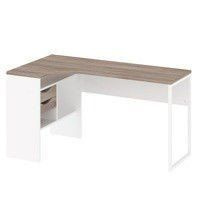 Biurko narożne białe / dąb trufla mat 145 cm Function