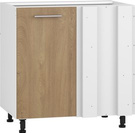Szafka szafka dolna narożna biała / dąb miodowy mat 80 cm Vento