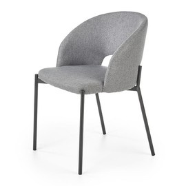 Krzesło do jadalni tapicerowane szare K373