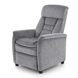 Fotel rozkładany tapicerowany szary Jordan