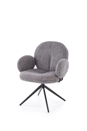 Krzesło do jadalni tapicerowane szare / czarne K568