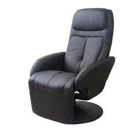 Fotel rozkładany ekoskóra czarny Optima