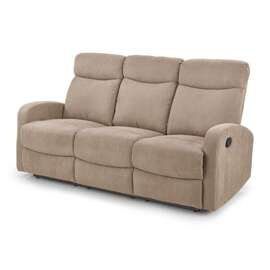 Sofa 3-osobowa z funkcją rozkładania tapicerowana beżowa Oslo 3