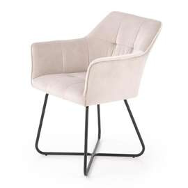 Krzesło do jadalni tapicerowane beżowe K377