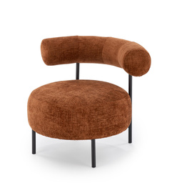 Fotel wypoczynkowy tapicerowany cynamonowy Hazard