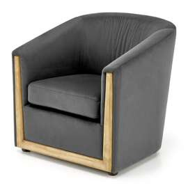 Fotel wypoczynkowy  velvet szary Enrico