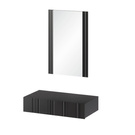 Toaletka z lustrem wisząca czarna mat 70 cm Milo
