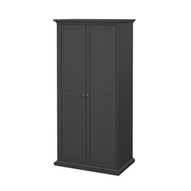 Szafa dwudrzwiowa szara mat 96 x 201 cm Paris