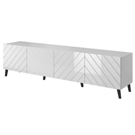 Szafka RTV biała mat / połysk 200 cm Sierra