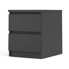 Szafka nocna z szufladami czarna mat 40 cm Naia