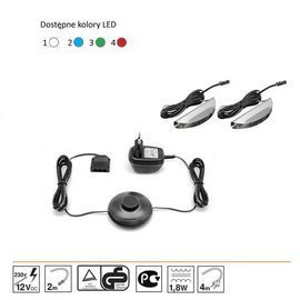 Oświetlenie 2 LED czerwone High Glossy Furniture