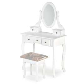 Toaletka z lustrem dla dziewczynki biała mat 80 cm Sara