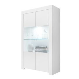 Witryna dwudrzwiowa biała mat 110 x 186 cm Tuscany 