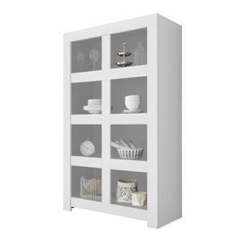 Regał do salonu biały mat 110 x 42 x 186 cm Tuscany