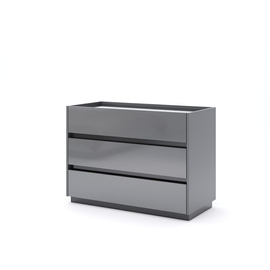 Komoda z szufladami antracyt / grafit mat 110 cm Teo