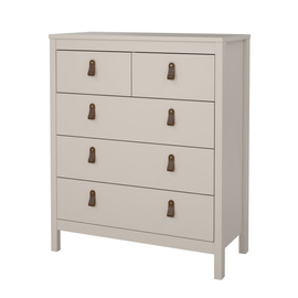 Komoda wysoka z szufladami kaszmir mat 82 cm Madrid