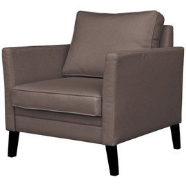 Fotel wypoczynkowy tapicerowany brązowy Holly