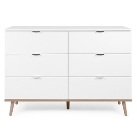 Komoda z szufladami biała / dąb sonoma mat 120 cm Göteborg