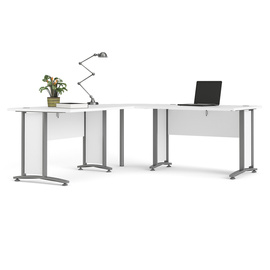 Biurko narożne białe mat 200 cm Prima