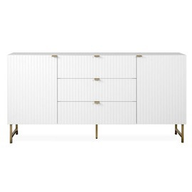 Komoda z szufladami i drzwiami biała mat 179 cm Edinburgh