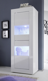 Witryna dwudrzwiowa biała połysk 61 x 162 cm Basic