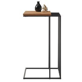 Stolik kawowy loftowy dąb olejowany / czarny mat 40 x 35 cm Joko