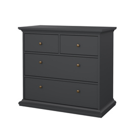 Komoda z szufladami szara mat 96 cm Paris