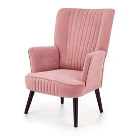 Fotel wypoczynkowy tapicerowany różowy Delgado