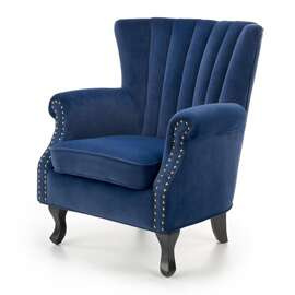 Fotel wypoczynkowy velvet granatowy Titan