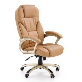 Fotel gabinetowy ekoskóra beżowy Desmond