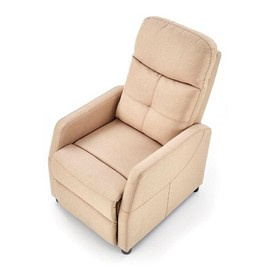 Fotel rozkładany tapicerowany beżowy Felipe