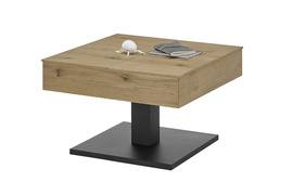 Stolik kawowy kwadratowy dąb / czarny mat 70 x 70 cm Lift