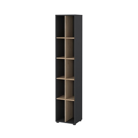 Regał biurowy szary / jackson hickory mat 40 x 34 x 205 cm Sign