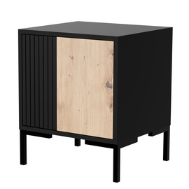 Komplet szafek nocnych dąb artisan / czarny mat 44 cm Arden