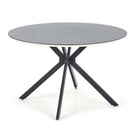 Stół okrągły szklany czarny mat 120 cm Avelar