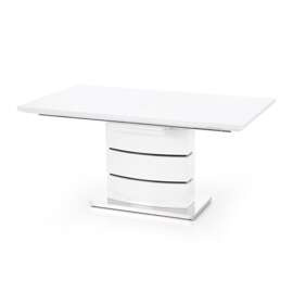 Stół rozkładany biały połysk 160 - 200 x 90 cm Nobel