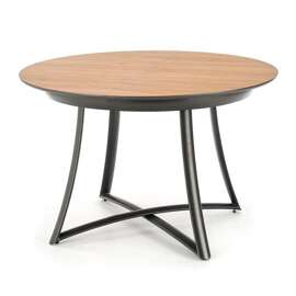 Stół rozkładany dąb złoty / czarny mat 118 - 148 x 118 cm Moretti