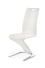 Krzesło na płozie ekoskóra białe K188