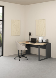 Biurko z przedłużeniem Sign 150 cm, jackson hickory, szary mat