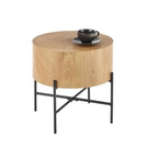 Stolik kawowy okrągły dąb naturalny mat 45 cm Queens